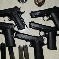 Bekçilerin 'dur' ihtarına uymayıp kaçan kişinin üzerinden 5 tabanca çıktı